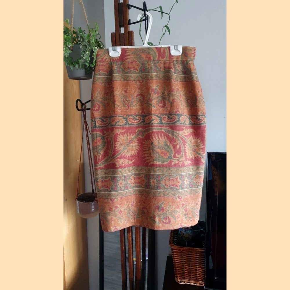 Van Laack Wool/Linen Pencil Skirt